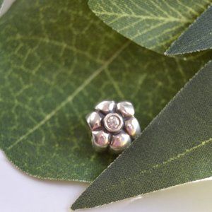 Pandora Sterling and crystal bead
